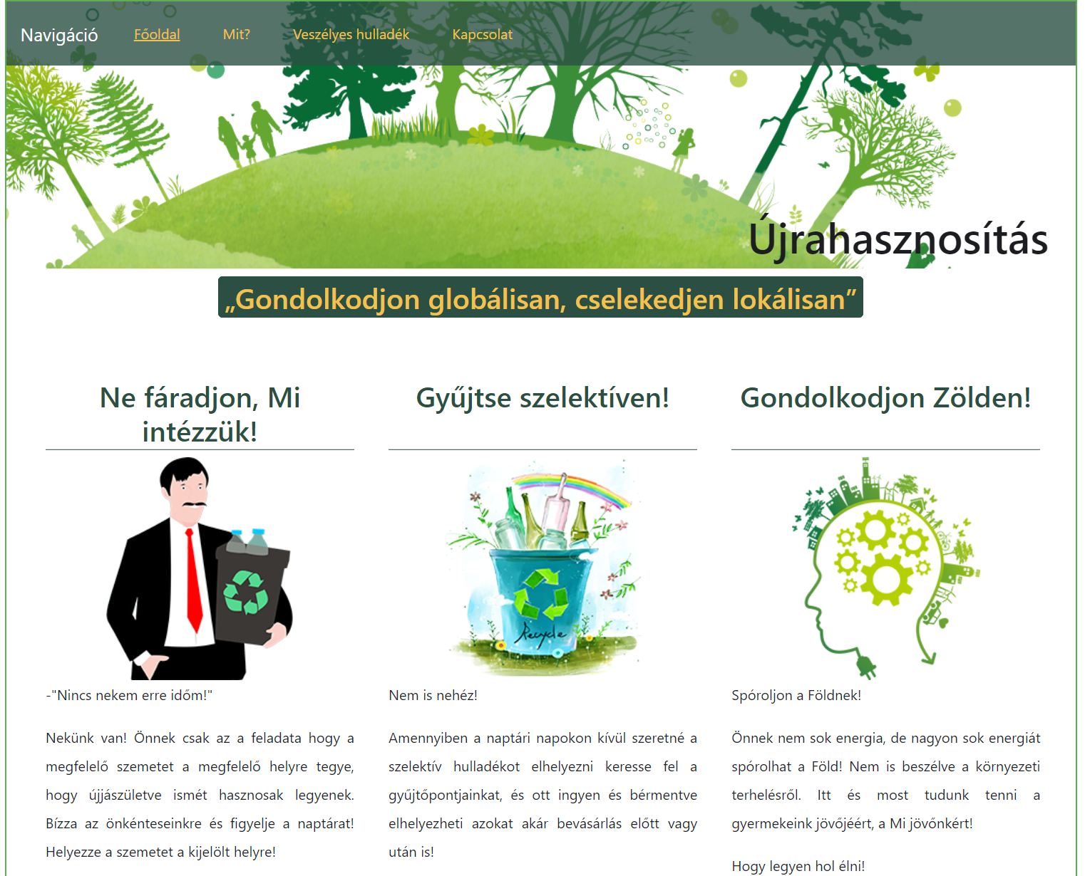 recycling projekt